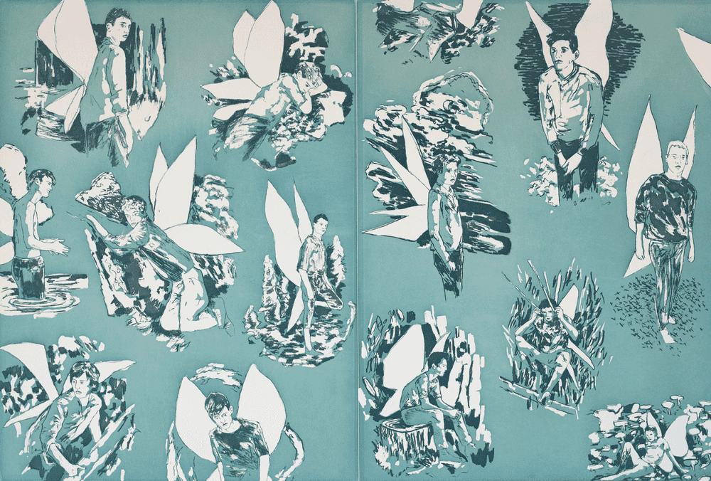 Hernan Bas, ‘The Homosexual Neurossis (Blue)’, 2013, Print, Aquatint (printed resist), null, 