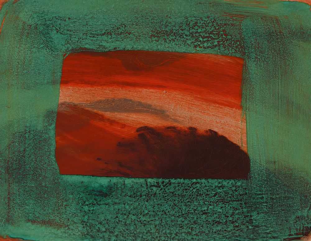 Howard Hodgkin, ‘After Degas’, 1990, Print, Intaglio print with carborundum from three aluminium plates, printed in two shades of red ochre and two mixes of burnt Sienna, chrome yellow and raw umber, and grey, with hand colouring in veronese green egg tempera. On Aquarelle Larroque moulins de Larroque et Pombie 240gsm, MoMA, Numbered, Dated