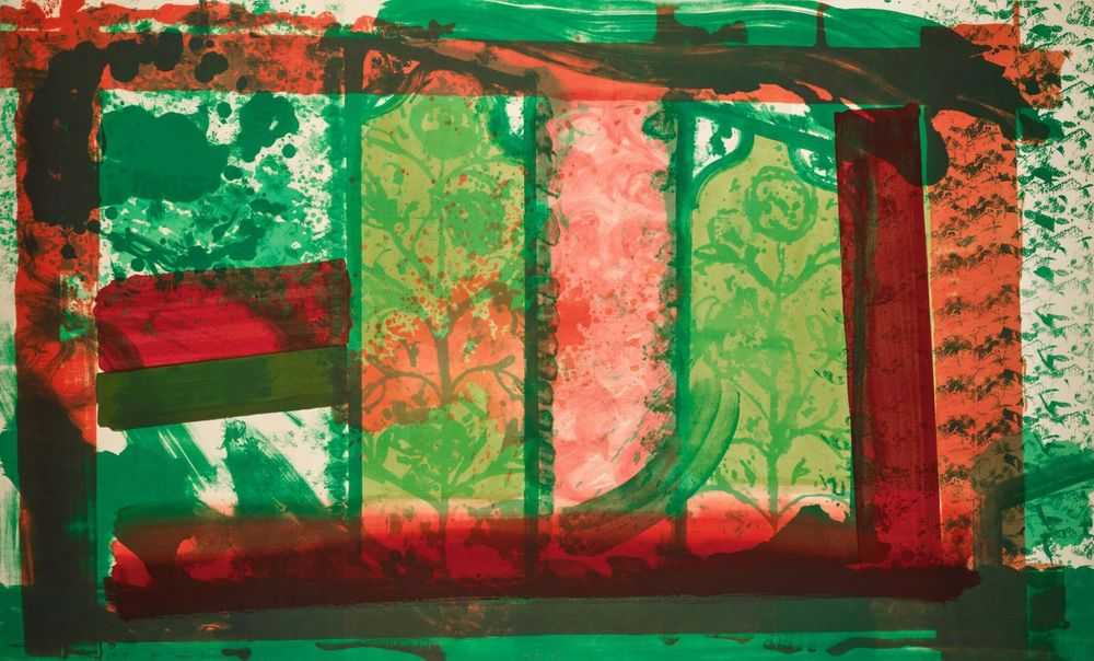 Howard Hodgkin, ‘Bleeding’, 1981, Print, Lithograph on paper with hand coloring, Bernard Jacobson, Numbered, Dated