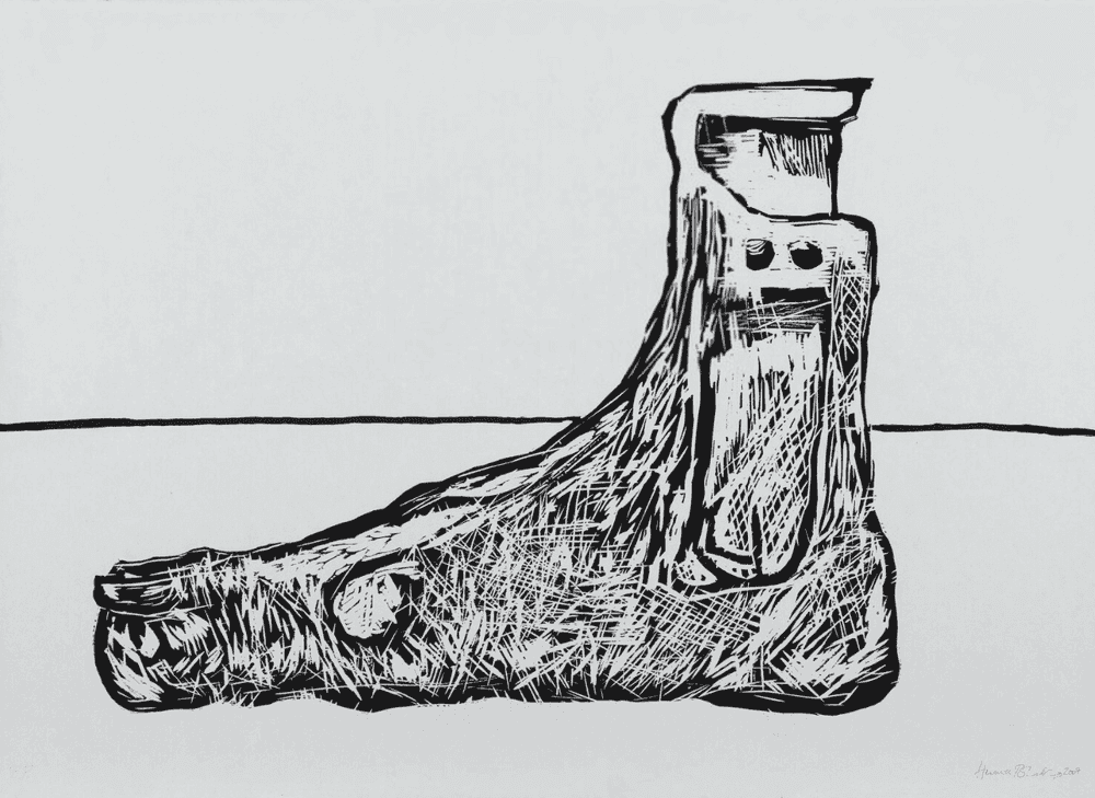 Huma Bhabha, ‘Foot II’, 2007, Print, Woodcut on Tosa Hanga paper, Published by Peter Blum Edition, New York, Dated
