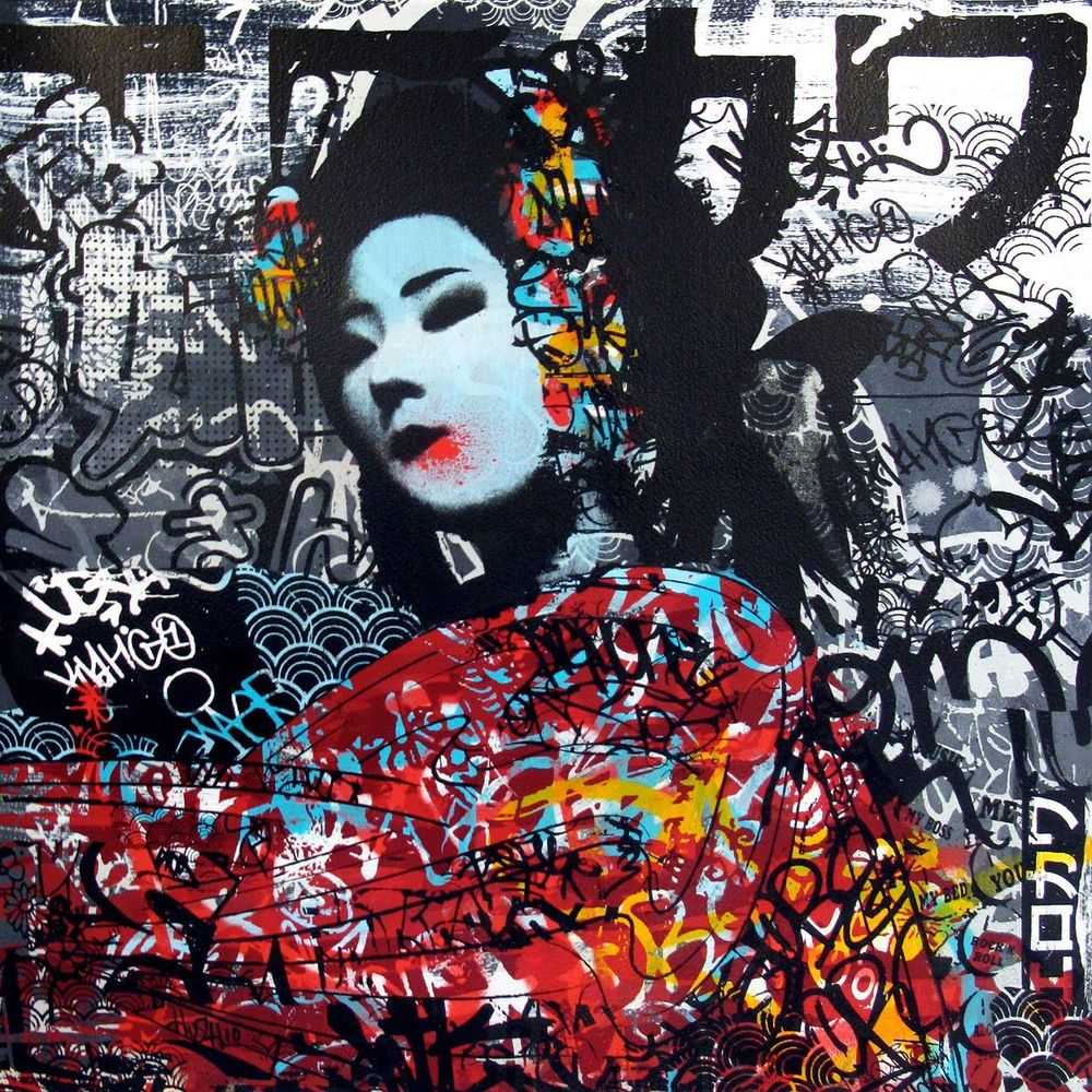 Hush, ‘If I Was Today’, 19-11-2010, Print, Hand pulled with base ink, antique white, 2x black, 2x red, and topped with a spot gloss UV varnish on Somerset Soft White Textured 300gsm paper; hand finished with acrylic and spray paint, White Walls SF, Numbered, Handfinished