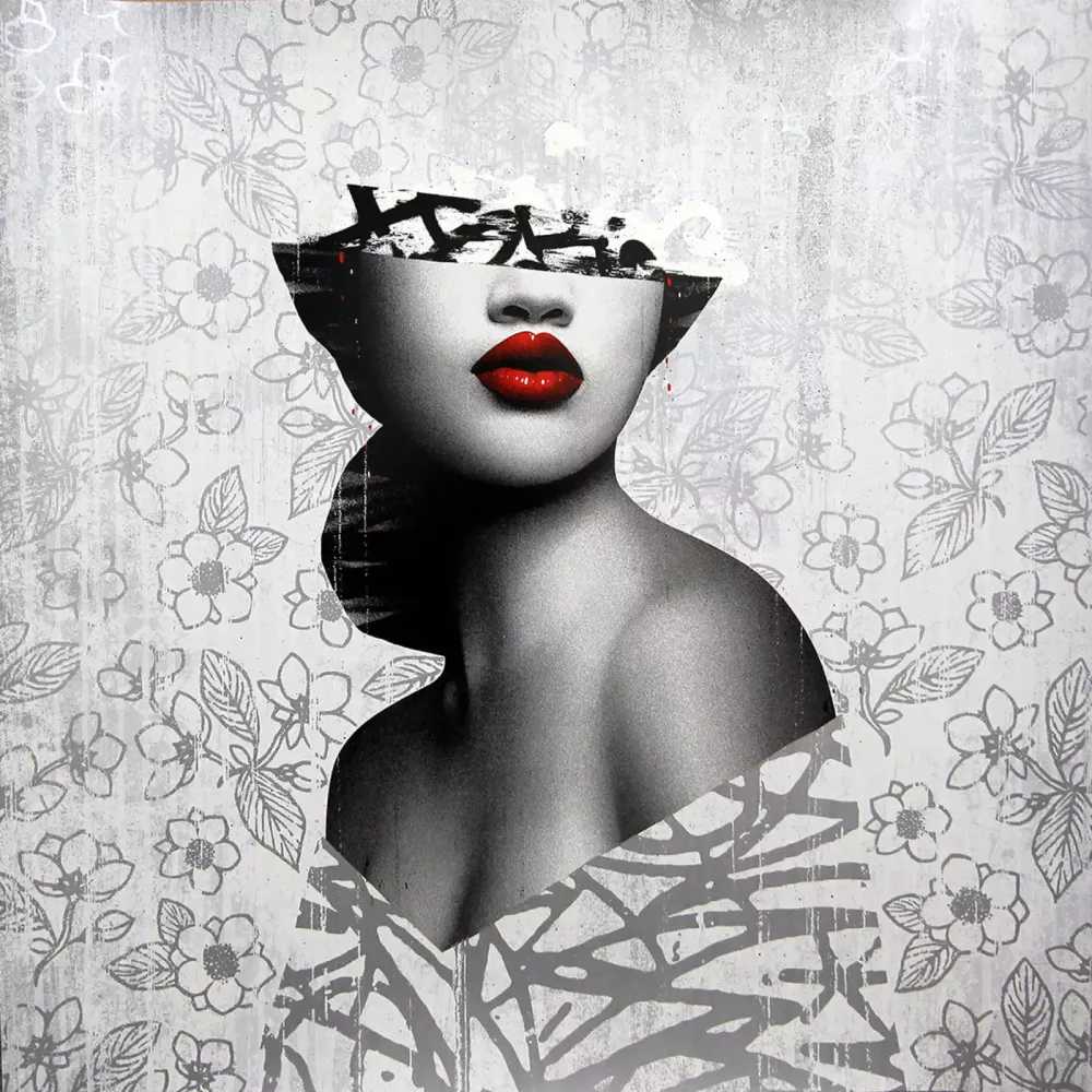 Hush, ‘Le Buste I’, 19-11-2020, Print, 14 Layer Screen Print, with a Metallic Silver pattern & Gloss UV Varnish over figure on 300gsm Somerset Satin hand made cotton paper, One Thirty 3, Numbered
