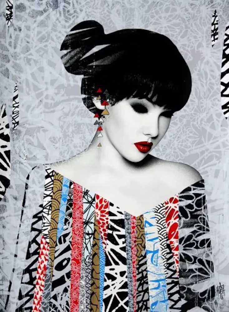 Hush, ‘Poise’, 25-05-2018, Print, 18 Layer Screen Print on 300gsm Somerset White Satin Hand Pressed Cotton Paper with a Gloss UV Finish over figure, One Thirty 3, Numbered