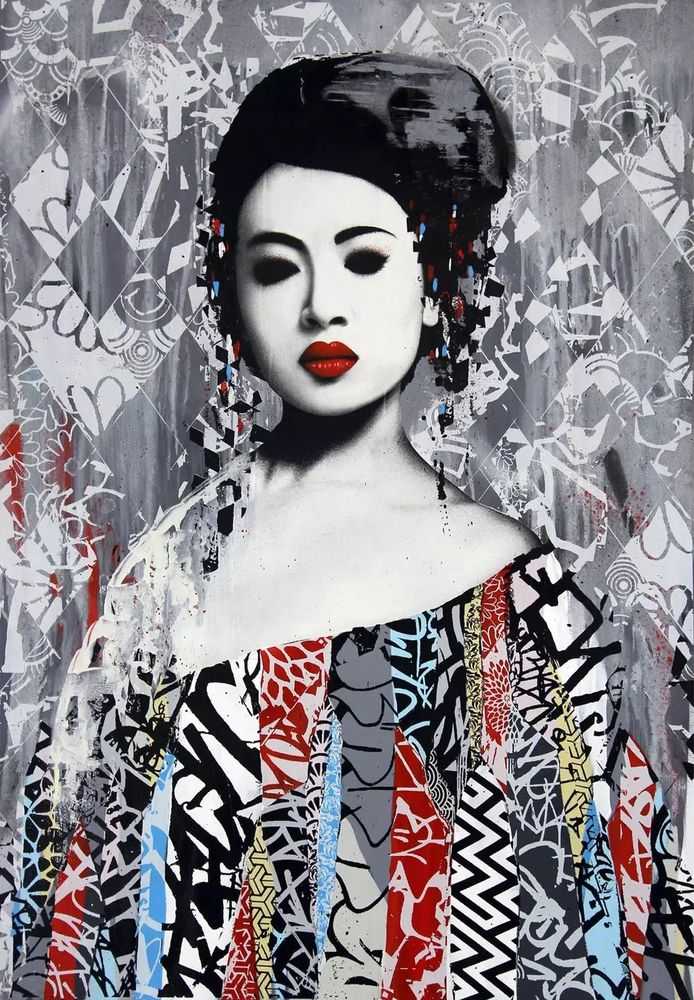 Hush, ‘Vanity’, 09-10-2014, Print, Hand painted with acrylic paint & spray paint with 3 colour screenprint and a Gloss UV Varnish pattern finish on 300gsm Hand made Somerset cotton paper, Library Street Collective, Numbered, Handfinished