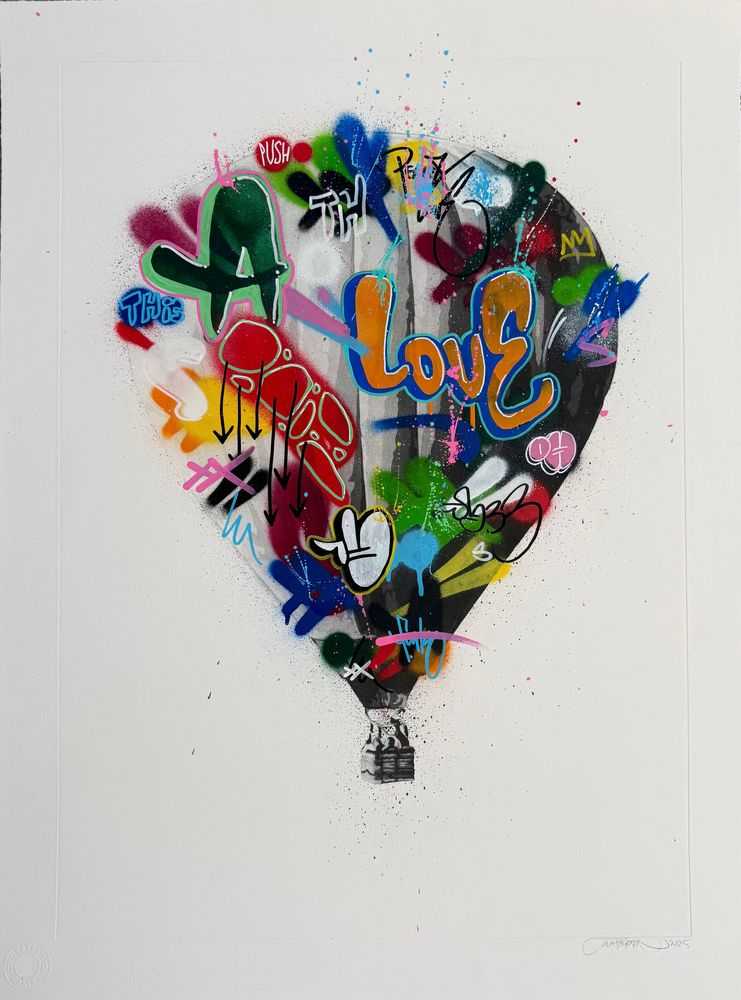 Martin Whatson, ‘Balloon (Hand Finished)’, 2025, Print, One colour etching printed on Fabriano rosaspina 295gsm, hand painted by the artist, Graffiti Prints, Numbered, Dated, Handfinished