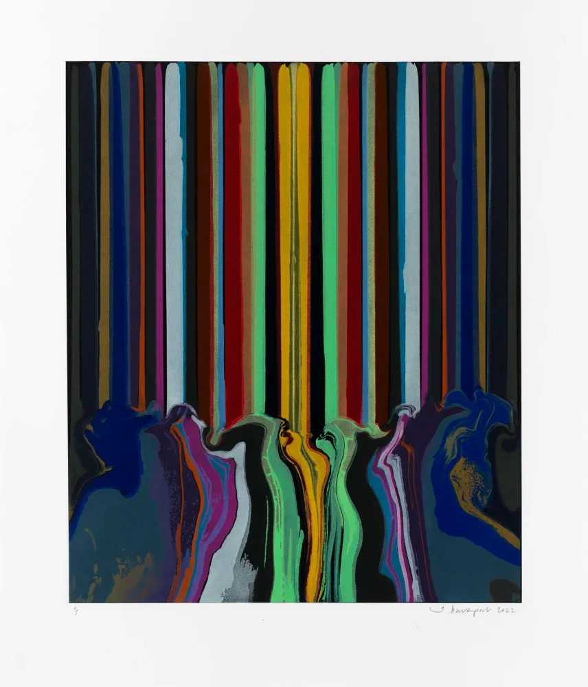 Ian Davenport, ‘Black Light’, 2022, Print, Etching with chine collé on Madrid Litho 300gsm paper, null, 