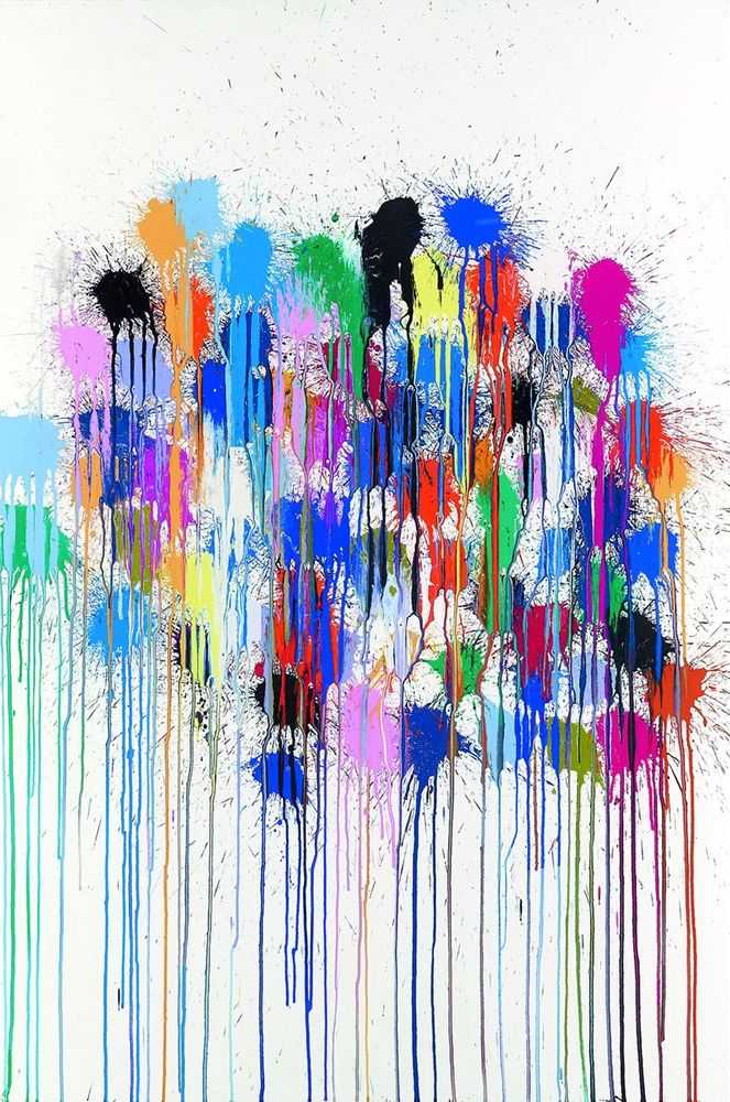 Ian Davenport, ‘Colour Splat Cloud (White)’, 2017, Print, Screenprint on Somerset Tub Sized Satin White 410gsm paper, null, Numbered