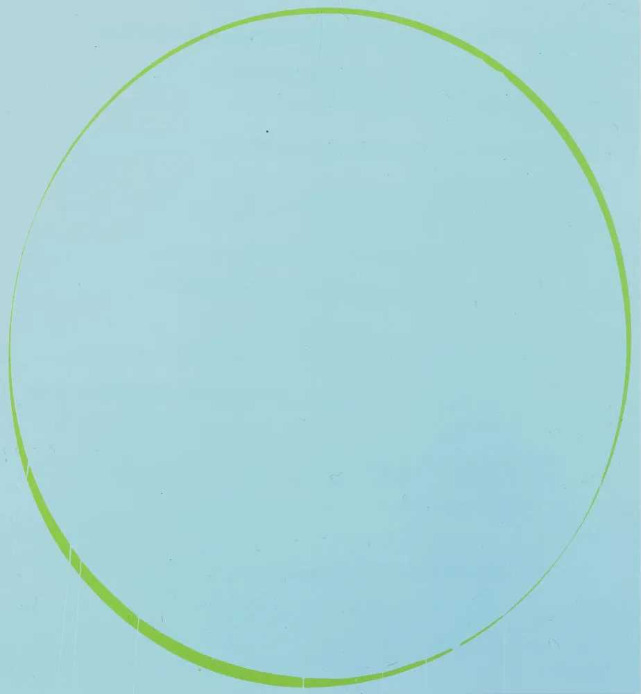 Ian Davenport, ‘Oval: Turquoise, Green, Turquoise’, 2002, Print, Screenprint on Somerset Satin 410 gsm Tub sized paper, null, Numbered