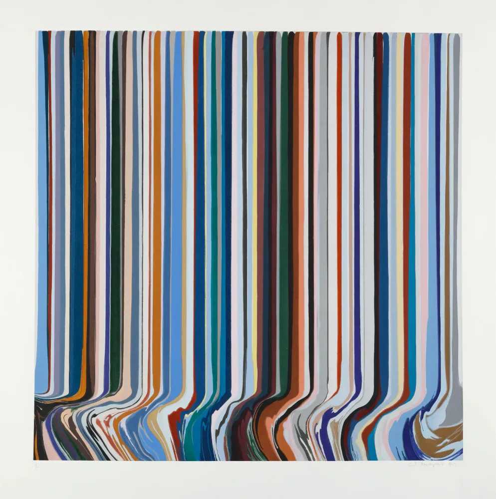 Ian Davenport, ‘Winter’, 2019, Print, Etching with chine collé on Hahnemühle Bright White 350 gsm paper, null, Numbered