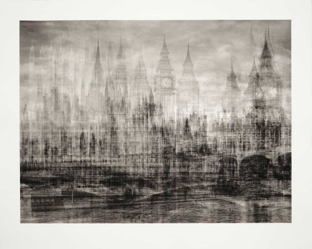 Idris Khan, ‘The Houses of Parliament, London’, 2015, Print, Platinum-Palladium print on Fabriano Artistico E.W.S 300 gsm paper, Cristea Roberts Gallery, Numbered, Dated