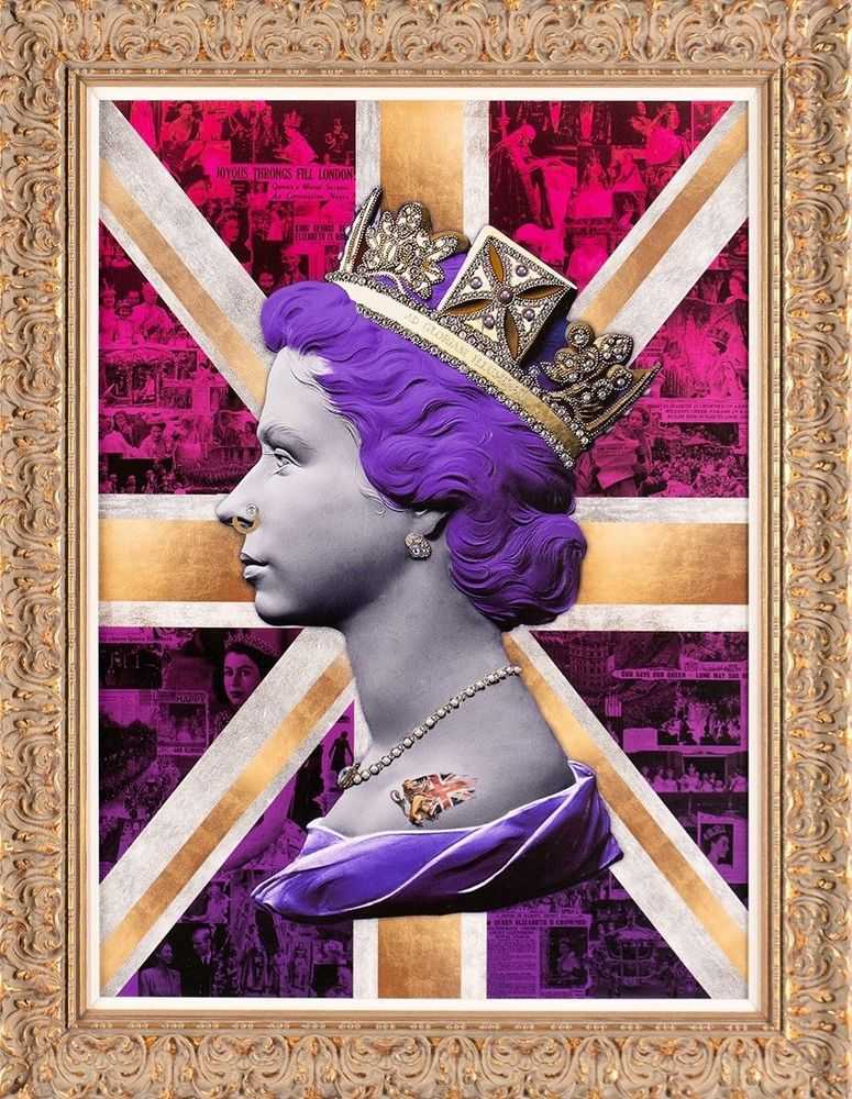 Illuminati Neon, ‘Violet & Magenta Headlines Queen’, 2022, Print, Fine Art Print, Castle Fine Art, Numbered, Framed