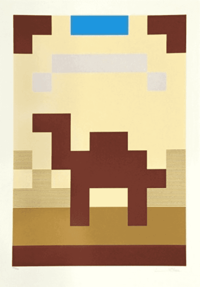 Invader, ‘Camel’, 2015, Print, 6 colours screenprint on Coventry Rag 320gsm paper, Self-released, Numbered, Dated