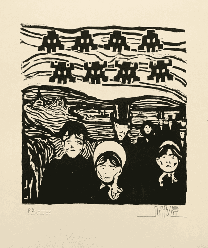 Invader, ‘Invaded Hypnosis’, 2011, Print, Woodcut on Fabriano Rospina Avorio 285gsm paper, Lazinc, Numbered, Dated