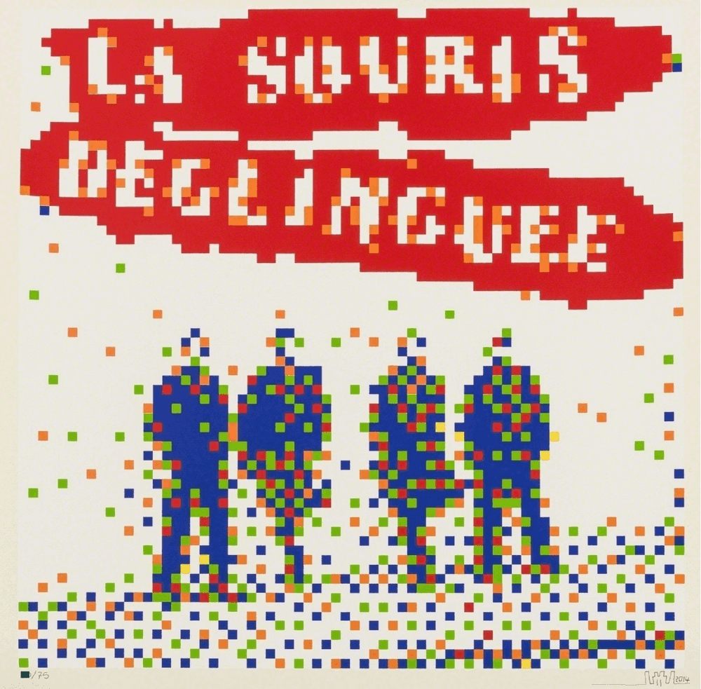 Invader, ‘Les Toits Du Palace’, 2014, Print, 6 colours Silkscreen print on 260gsm off white art paper, La Souris Deglinguee, Numbered, Dated