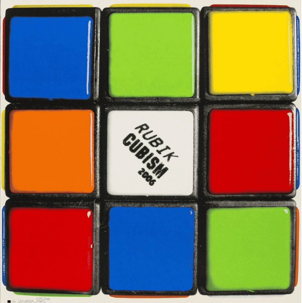 Invader, ‘Rubik Cubism’, 2006, Print, Screenprint in colours on paper, Self-released, Numbered, Dated