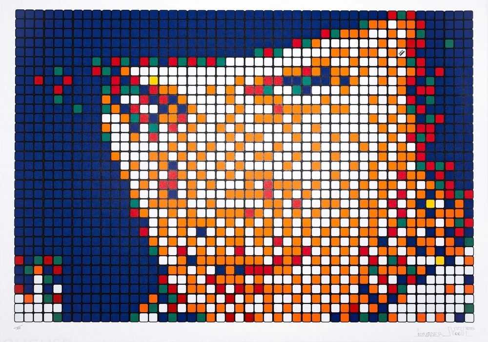 Invader, ‘Rubik Kubrick (Signed)’, 2006, Print, Screenprint in colours on wove paper, Pictures on Walls, Numbered, Dated