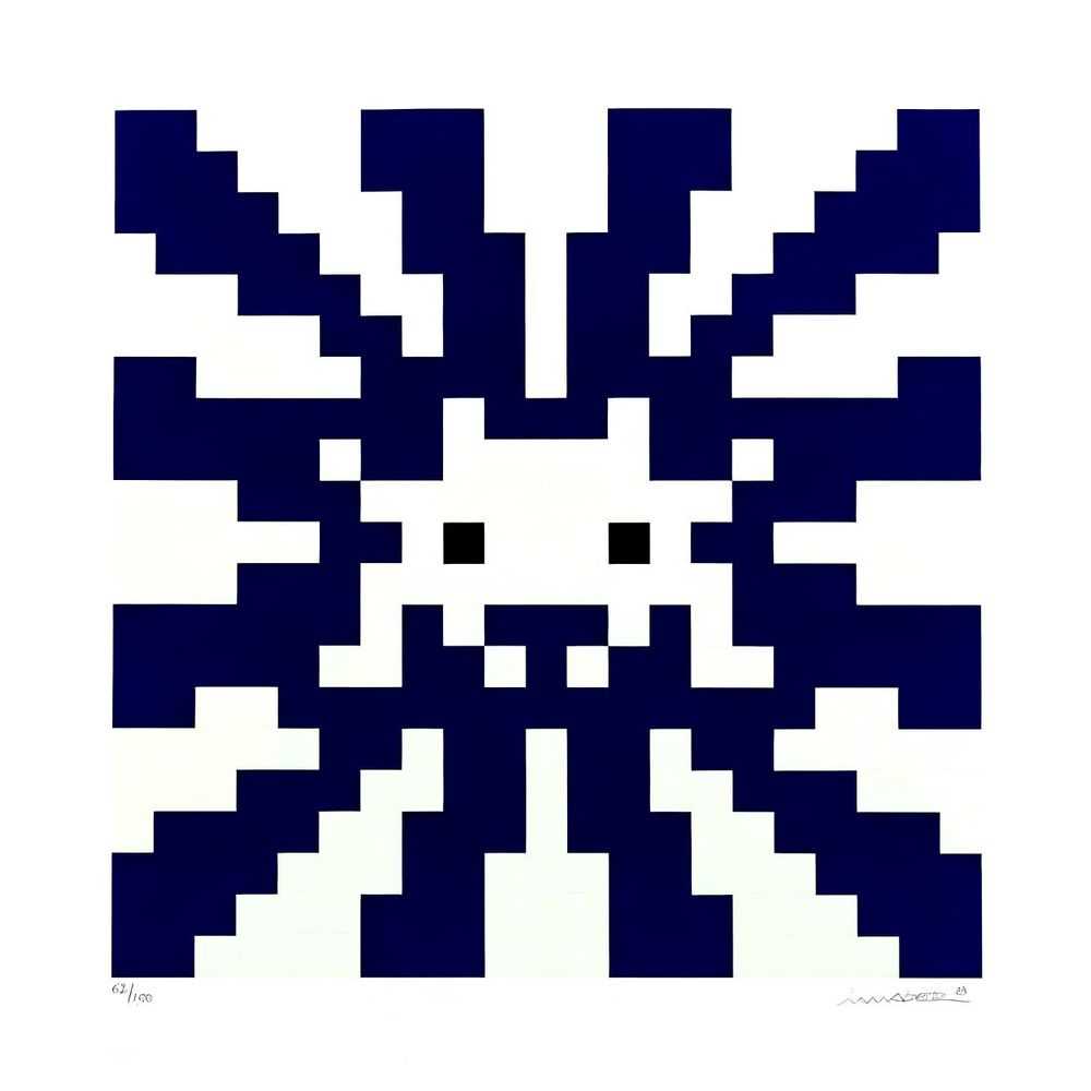 Invader, ‘Sunset (Glow)’, 2018, Print, Embossed screenprint on white art paper, Over The Influence, Numbered, Dated