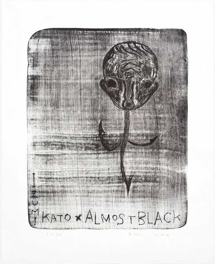 Izumi Kato, ‘Izumi Kato x Almostblack’, 2021, Print, Lithograph on cotton paper, Perrotin Gallery, Numbered, Dated