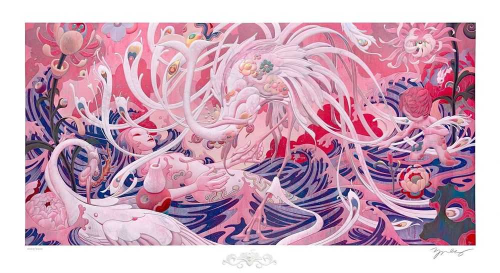 James Jean, ‘Adrift III’, 2024, Print, Print with holographic and foil detailing and other sculptural details and enhancements, James Jean Store, Numbered