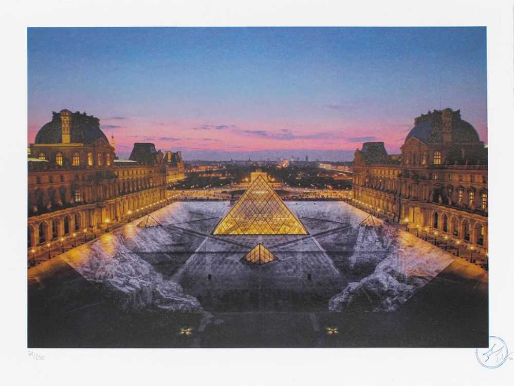 JR, ‘JR Au Louvre, 29 Mars 2019, Paris, France (19h45)’, 29-03-2021, Print, 20 colours lithograph printed on Marinoni machine on White paper BFK Rives - 300 grams, Social Animals, Numbered