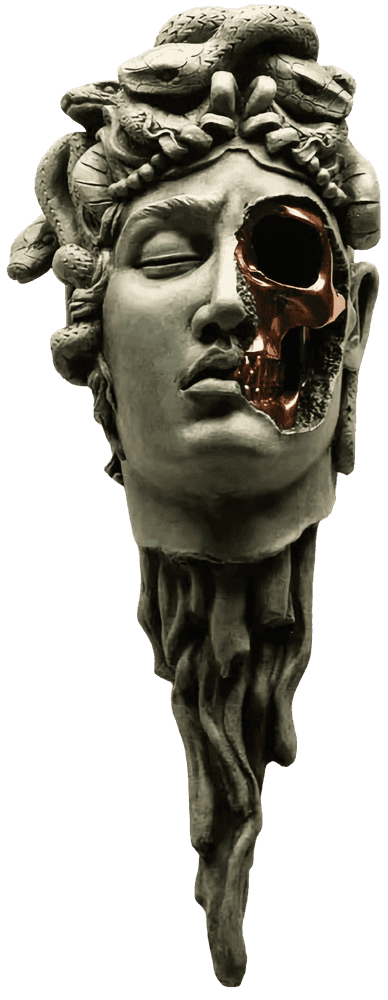 Jack Of The Dust, ‘Medusa Verdigris Wall Mount’, 2023, Sculpture, Cast Resin Sculpture, null, Numbered, Handfinished