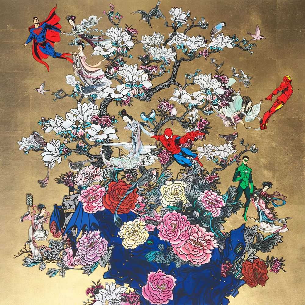 Jacky Tsai, ‘Fly Me To The Moon (Gold)’, 14-10-2017, Print, 18 colour screenprint with 24ct gold leaf, Eyestorm, Numbered