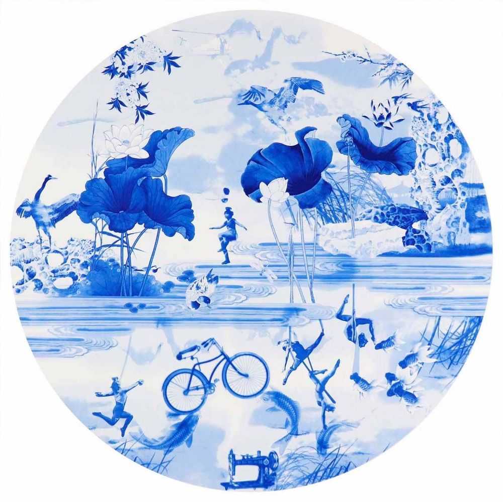 Jacky Tsai, ‘Lotus Play (Shanghai Tang Series)’, 30-05-2014, Print, 5 colour screenprint on Somerset 410gsm paper, Eyestorm, Numbered