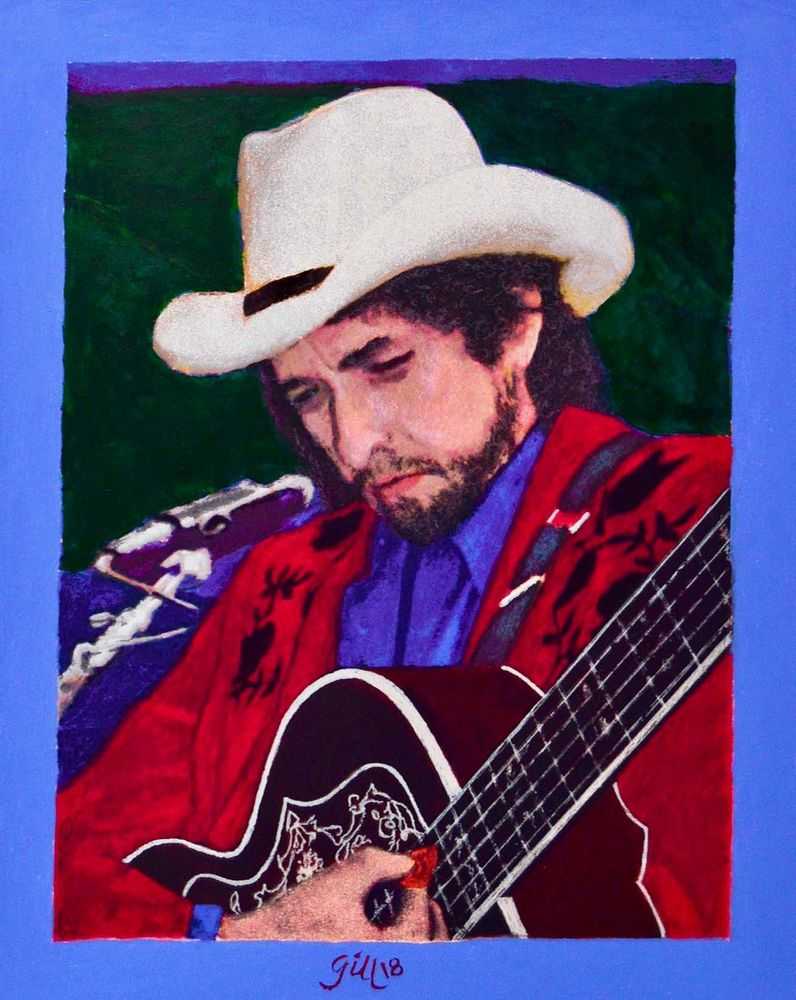James Francis Gill, ‘Bob Dylan’, 2019, Print, Serigraph, Castle Fine Art, Numbered, Framed