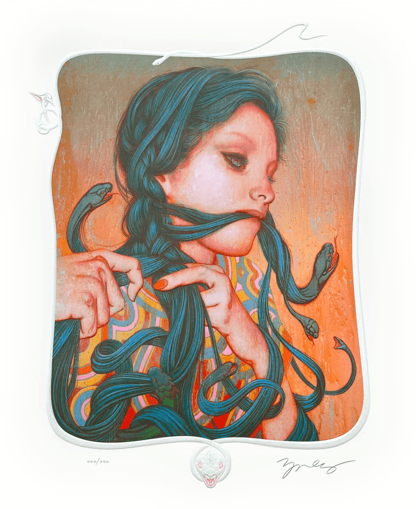 James Jean, ‘Braid III’, 2023, Print, Giclée print with intricate holographic detailing, Self Released, Numbered