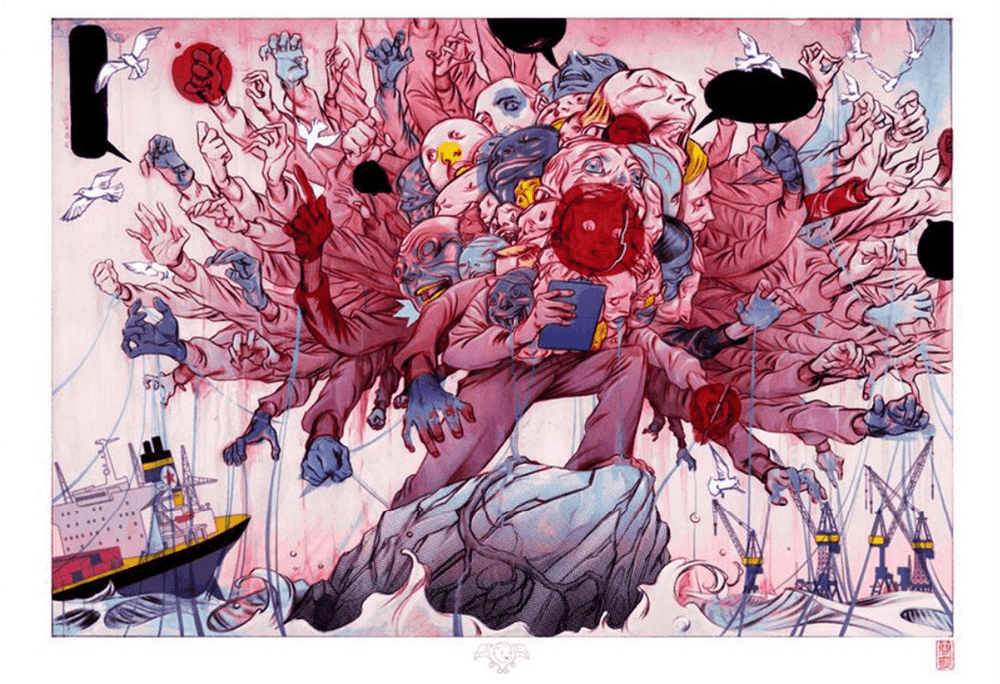 James Jean, ‘Crowdsourcing’, 2003, Print, Ultrachrome print on cotton rag paper, Self-released, 