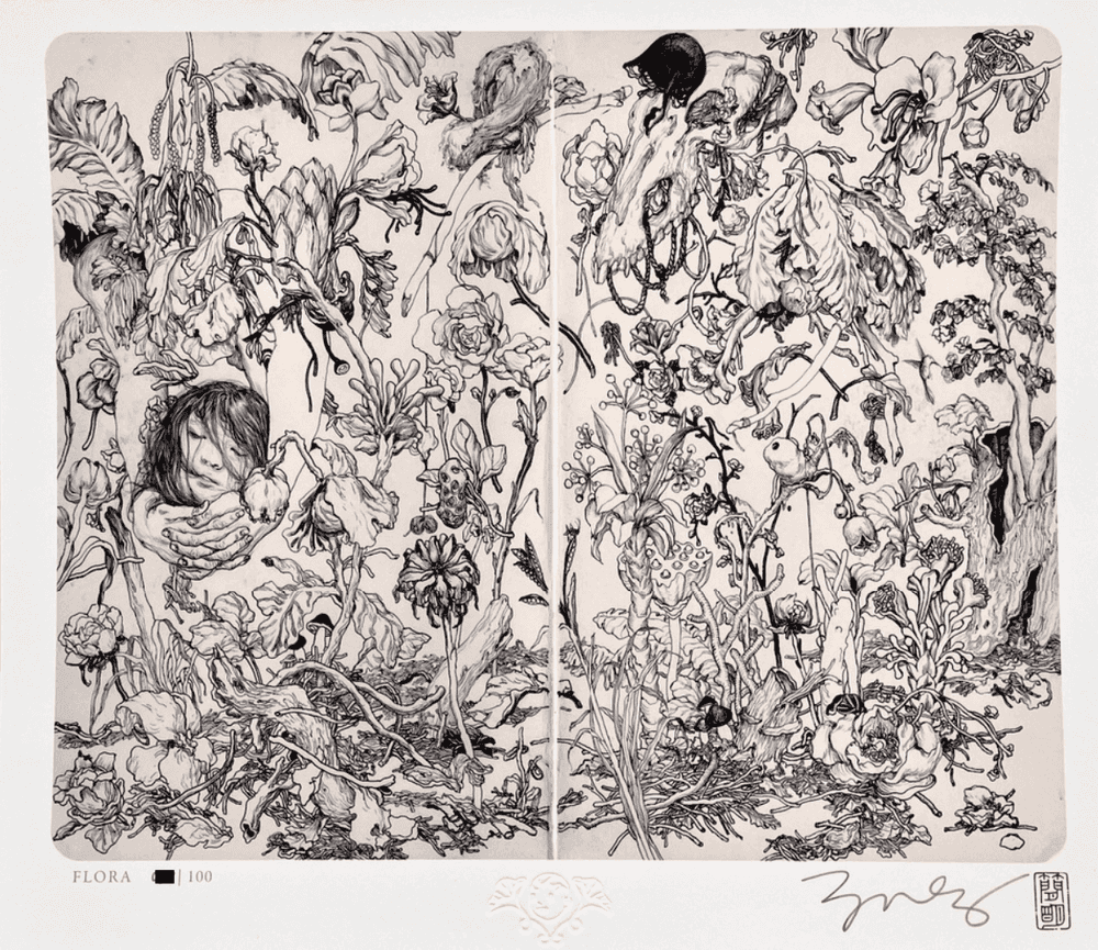James Jean, ‘Flora’, 03-05-2010, Print, Pigment on Hahnemühle Fine Art Paper, Self-released, Numbered