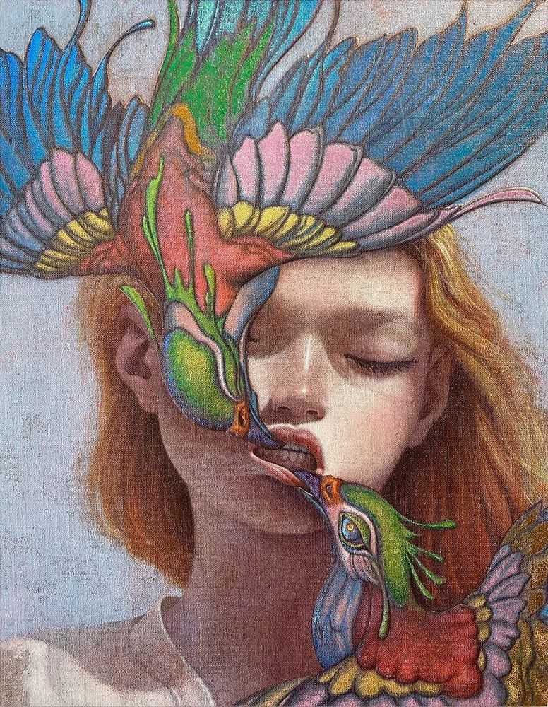 James Jean, ‘Lory’, 02-04-2020, Print, Archivally mounted to 3/8" Baltic birch plywood, Self-released, Numbered
