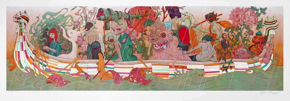 James Jean, ‘Passage’, 01-11-2019, Print, The print has 15 different metallic colours applied with a bespoke proprietary chine collé technique, Avant Arte, Numbered