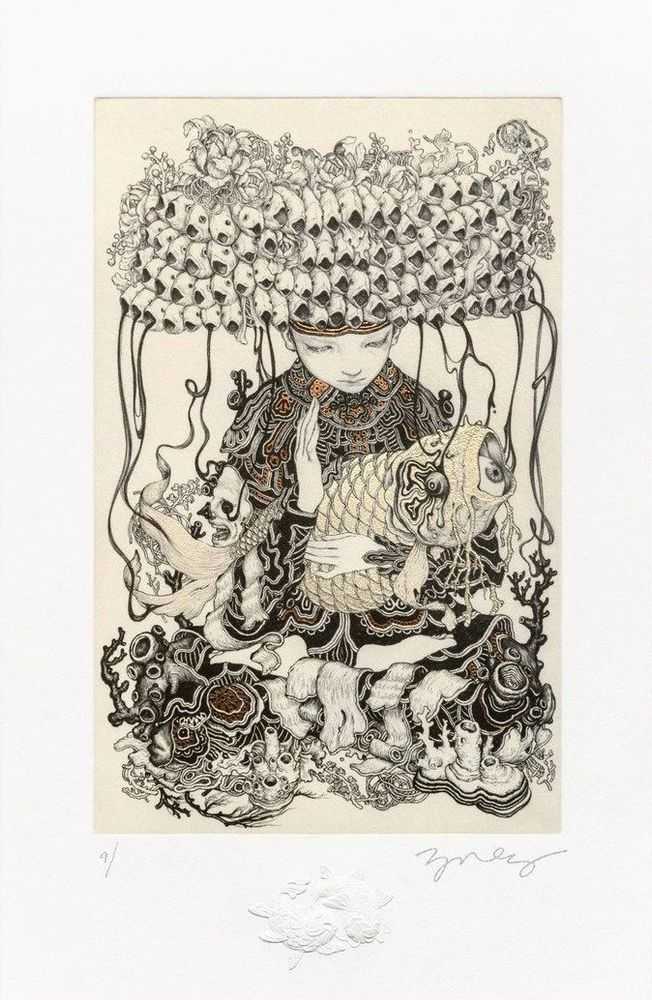 James Jean, ‘Pescados’, 08-08-2015, Print, Pigment print on archival 310gsm 100% cotton rag paper with archival pigment based ink, Self-released, Numbered