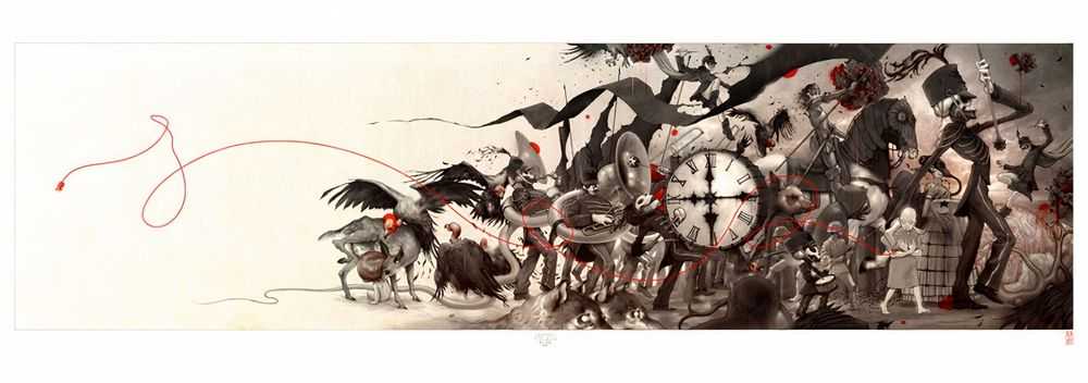 James Jean, ‘The Black Parade’, 01-02-2011, Print, Pigment on Hahnemühle Fine Art Paper, Self-released, 
