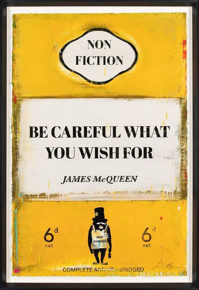 James McQueen, ‘Be Careful What You Wish For (Framed)’, 2022, Print, Mixed media, archival pigment and silkscreen on 410gsm Somerset Satin paper, Castle Fine Art , Numbered, Framed