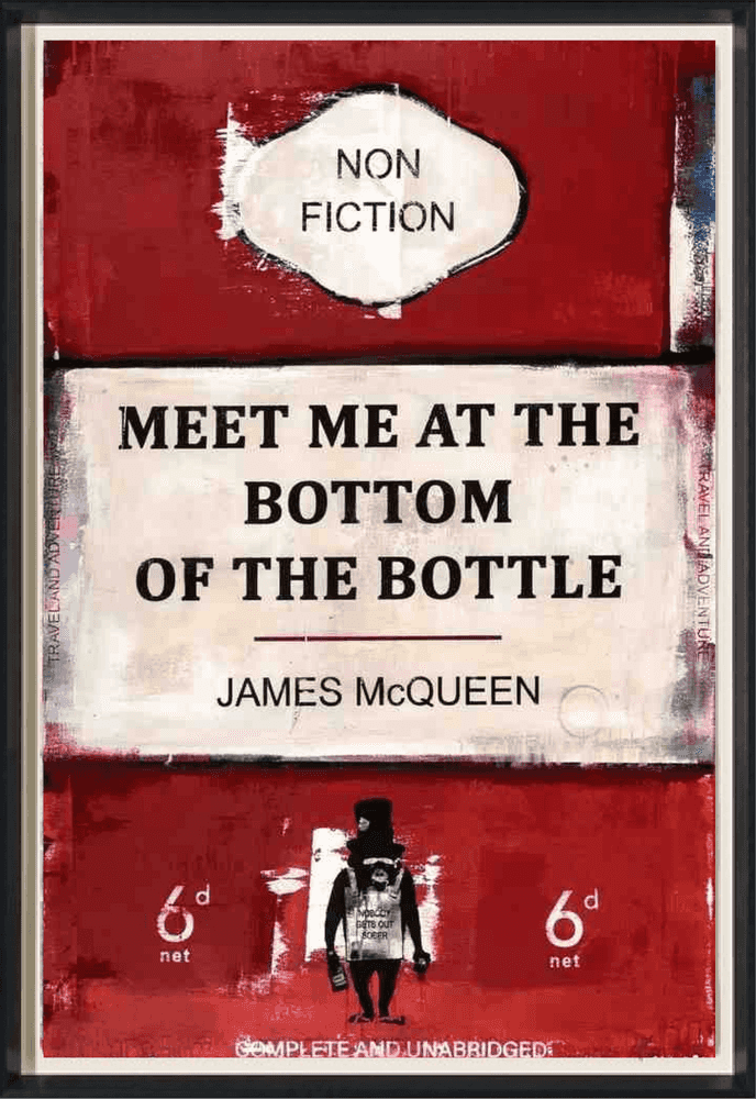 James McQueen, ‘Meet Me at the Bottom of the Bottle’, 2022, Print, Mixed media print in colours with hand-embellishments, Castle Fine Art , Numbered, Framed