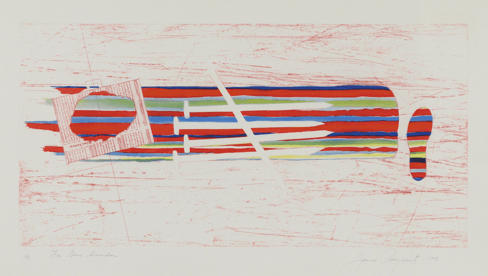 James Rosenquist, ‘For Gene Swanson’, 1978, Print, Color etching, aquatint, photo-etching, embossing with pochoir, null, Numbered, Dated