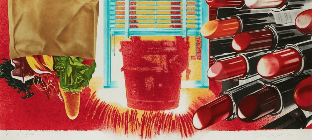 James Rosenquist, ‘House of Fire’, 1989, Print, Pressed paper pulp with lithographic collage elements and hand-coloring on TGL handmade and Rives BFK paper, Tyler Graphics, Numbered, Dated