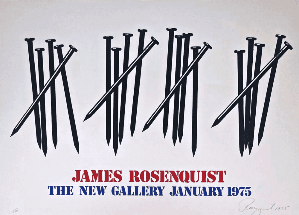 James Rosenquist, ‘Nails’, 1975, Print, Limited edition lithograph and offset lithograph, The New Gallery, Numbered, Dated