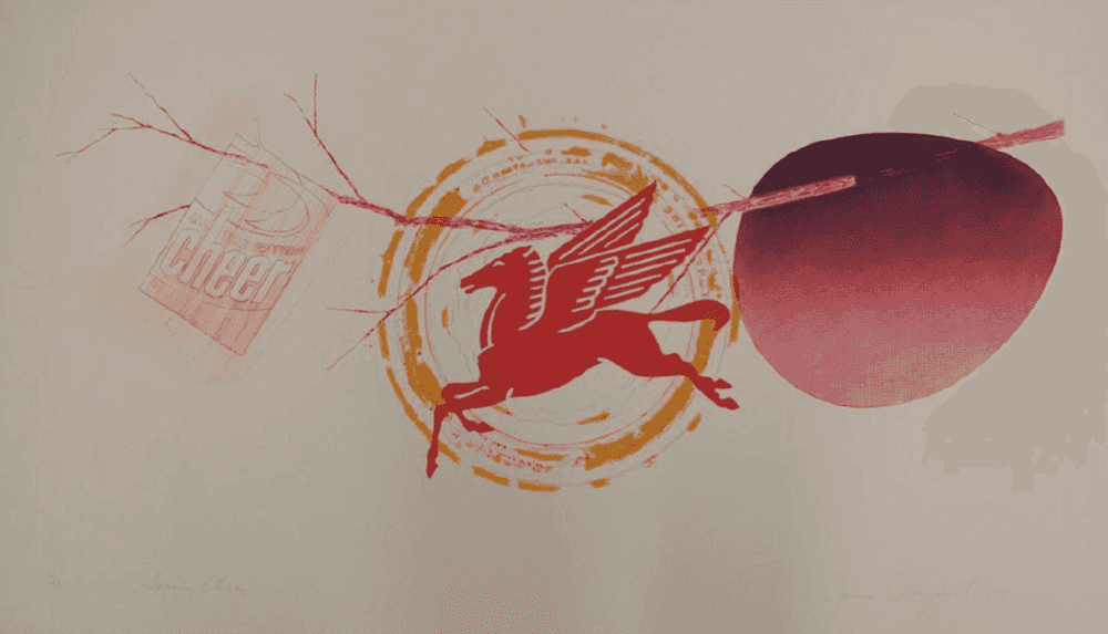 James Rosenquist, ‘Spring Cheer (1st State)’, 1978, Print, Etching and pochoir with hand-coloring on Pescia Italia, null, Numbered