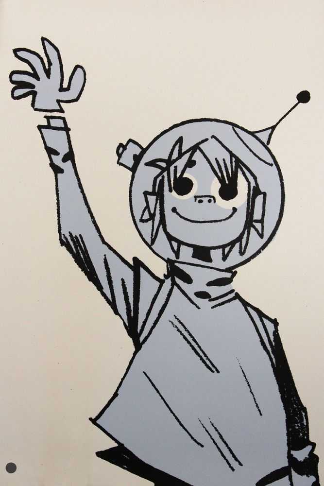 Jamie Hewlett, ‘2D (Signed)’, 02-12-2004, Print, Screenprint on colour paper, Pictures On Walls, Numbered