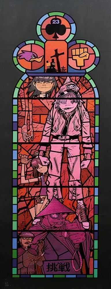 Jamie Hewlett, ‘Medium Window Left’, 09-02-2006, Print, Lithograph + Screenprint, Pictures On Walls, Numbered