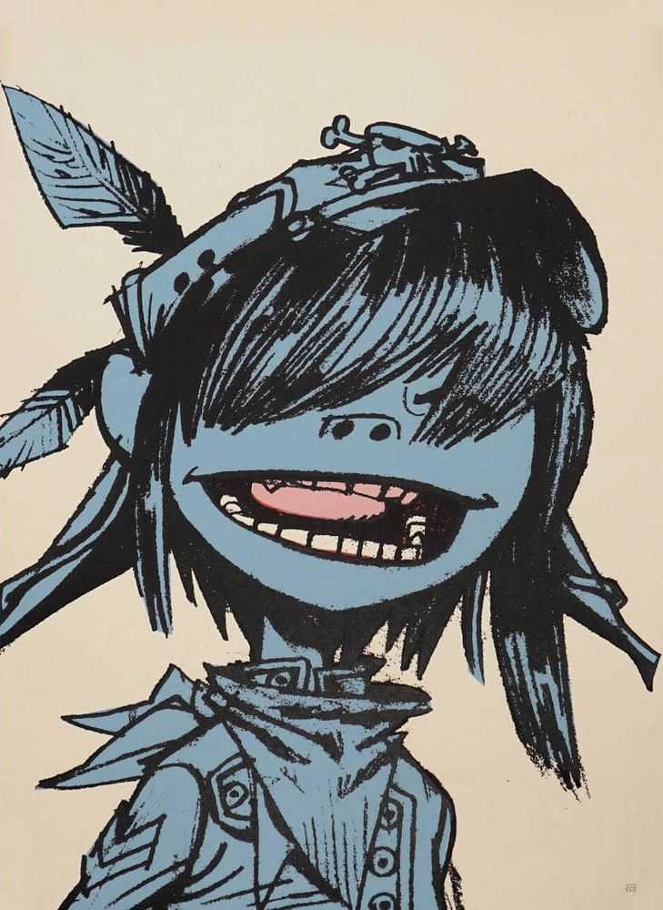 Jamie Hewlett, ‘Noodle Gob’, 2004, Print, Screenprint on colour paper, Pictures On Walls, Numbered