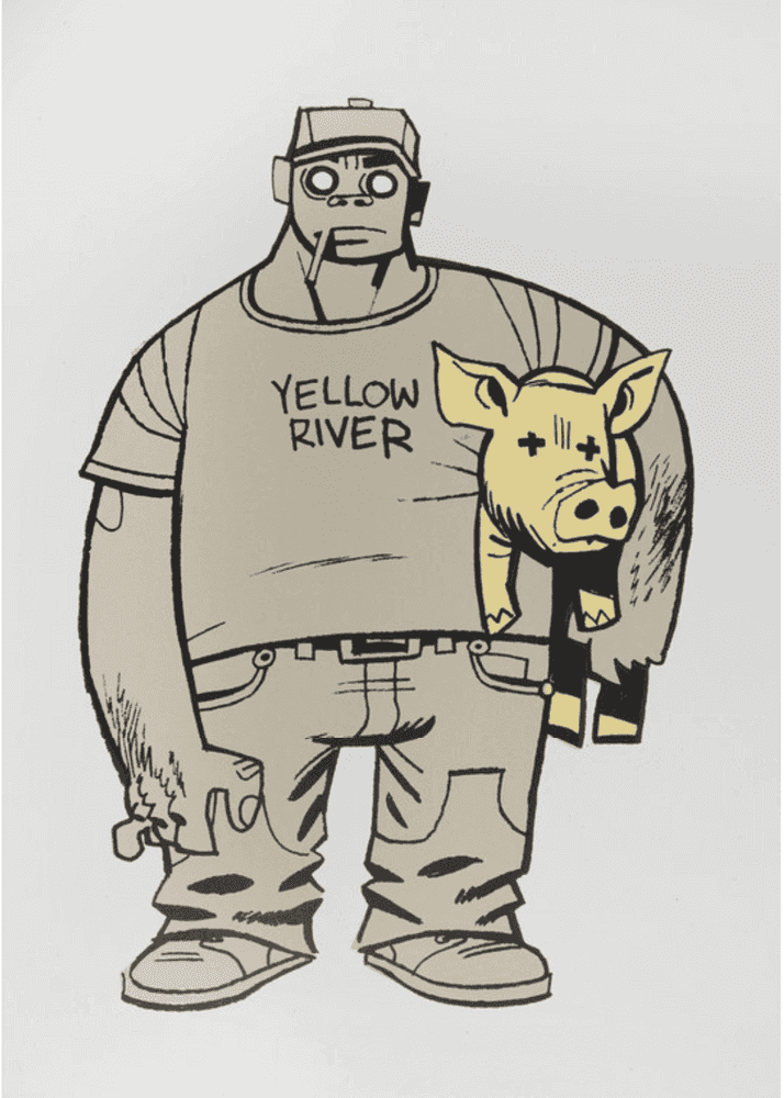 Jamie Hewlett, ‘Russel (Signed)’, 02-12-2004, Print, Screenprint on colour paper, Pictures On Walls, Numbered