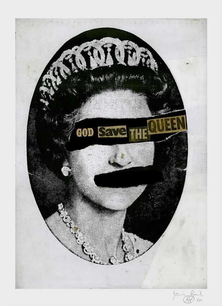 Jamie Reid, ‘God Save The Queen Collage’, 2021, Print, Giclee print on 290 gsm bamboo paper, null, Numbered