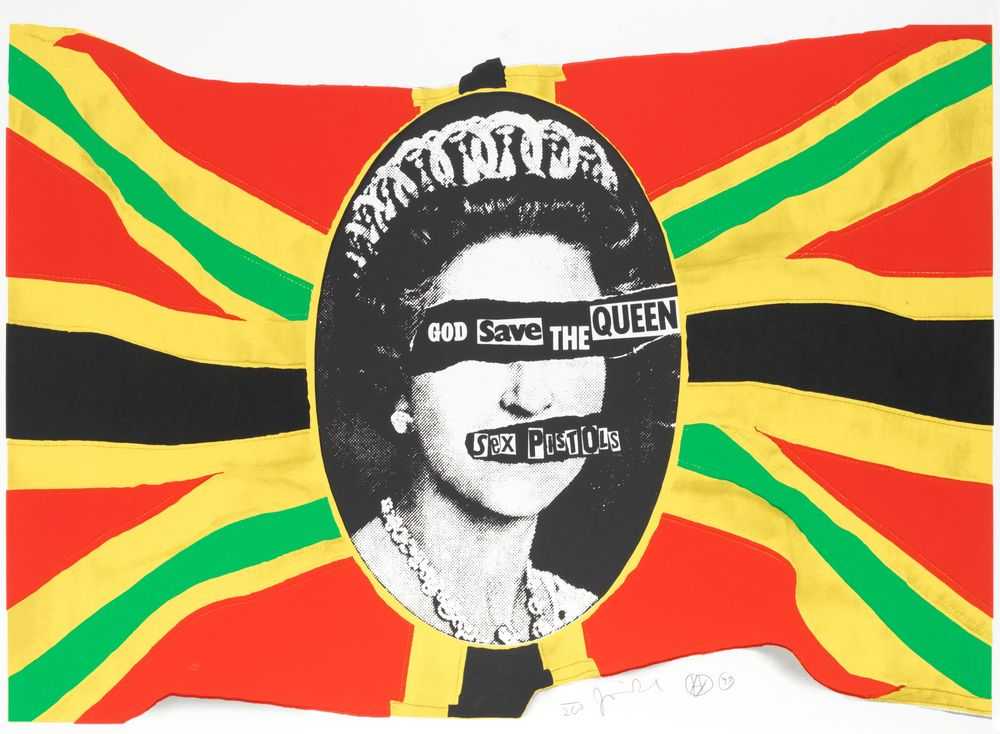 Jamie Reid, ‘God Save The Queen (Red, Yellow, and Green)’, 1997, Print, Screen print in colours on artificial paper, Artificial Gallery, Numbered, Dated