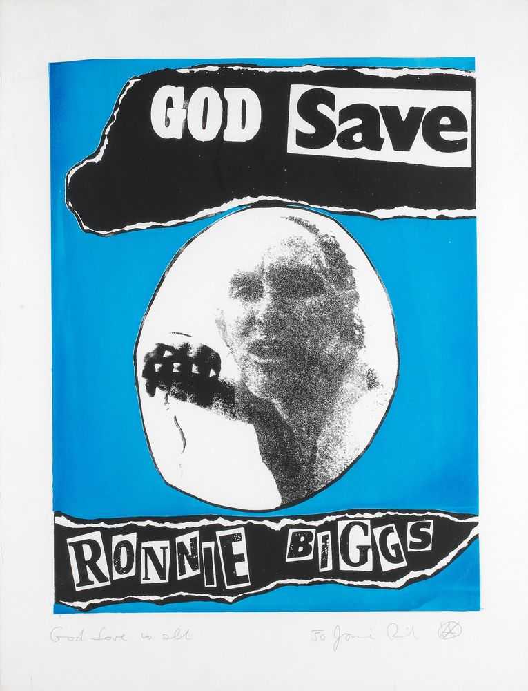 Jamie Reid, ‘God Save Us All (Ronnie Biggs)’, 2003, Print, Screenprint on paper, null, Numbered