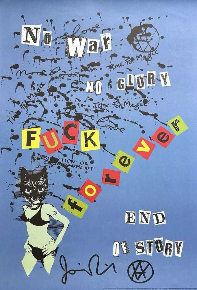 Jamie Reid, ‘No War No Glory (Blue - Offset Lithograph)’, 2008, Print, Offset lithograph, null, 