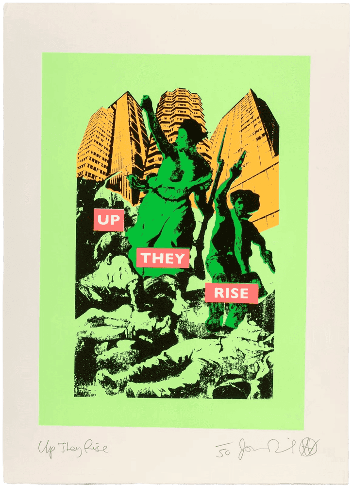 Jamie Reid, ‘Up They Rise’, 2007, Print, Screenprinti in colors on Fabriano Cotton paper, null, Numbered